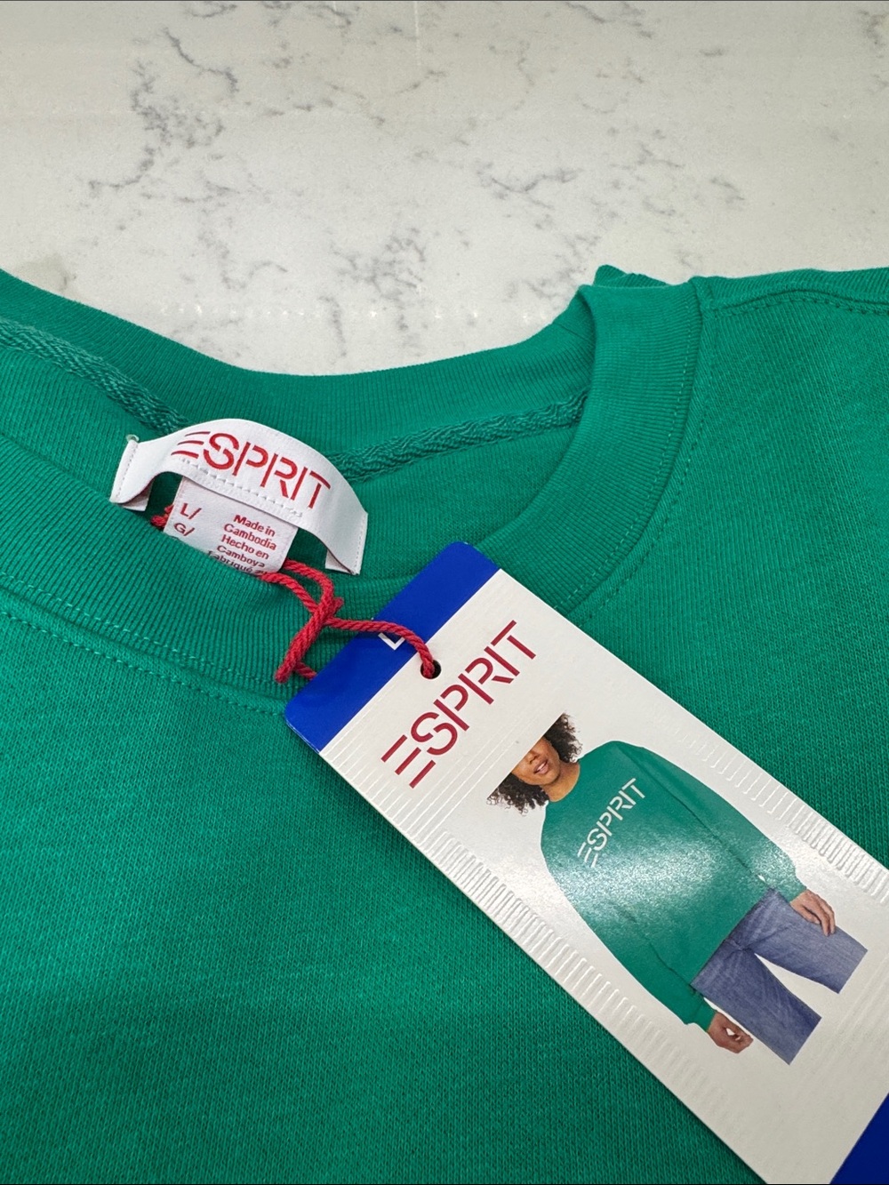 Esprit Green Logo Sweatshirt - Picture 2 of 5